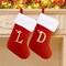 20 Inches Monogram Christmas Stockings with Letters, Large Super Soft Christmas Stockings Red Velvet with White Super Soft Plush Cuff for Christmas Xmas Tree Holiday Fireplace Family Decor Gifts (R)